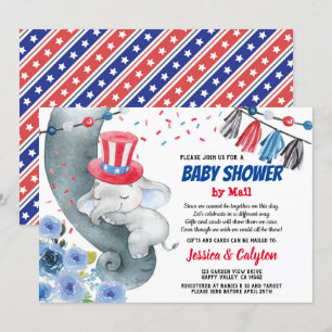 July 4th Baby Shower By Mail Invitation