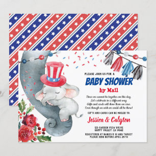 July 4th Baby Shower By Mail Invitation