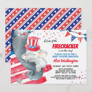 July 4th Baby Shower Invitation
