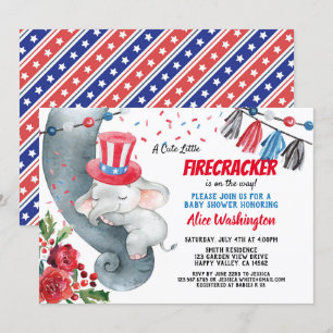 July 4th Baby Shower Invitation