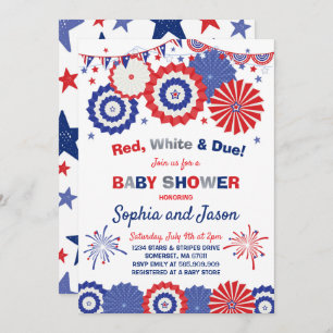 July 4th Baby Shower Invitation 4th of July Shower
