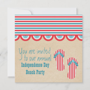 July 4th Beach Party Invite