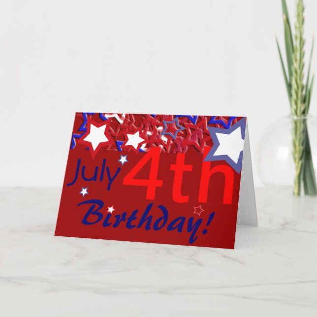 July 4th Birthday! Card (Front)