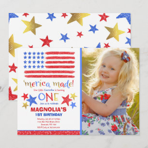 July 4th Birthday Invitation Fourth of July Party