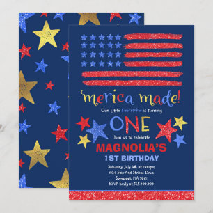 July 4th Birthday Invitation Fourth of July Party