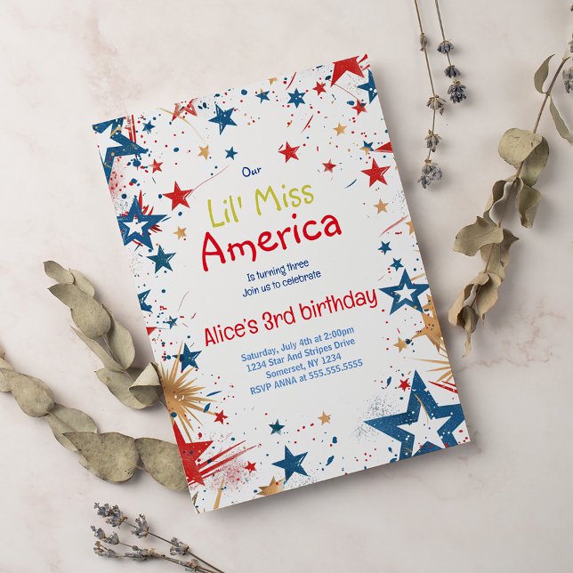 July 4th Birthday Invitation Fourth of July Party (Creator Uploaded)