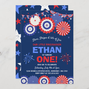 July 4th Birthday Invitation Fourth of July Party