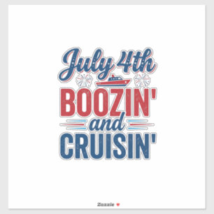 July 4th Boozin And Cruisin Vintage Boat Shirt_1