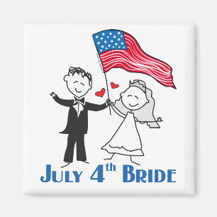 July 4th Bride Gifts Magnet