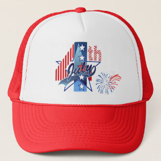 JULY 4th by SHARON SHARPE Trucker Hat
