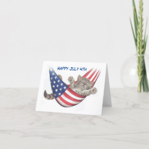 July 4th Cat Folded Holiday Card
