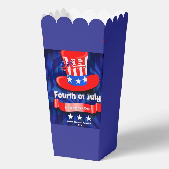 July 4th Celebrate Freedom Party  Favour Box (Front)