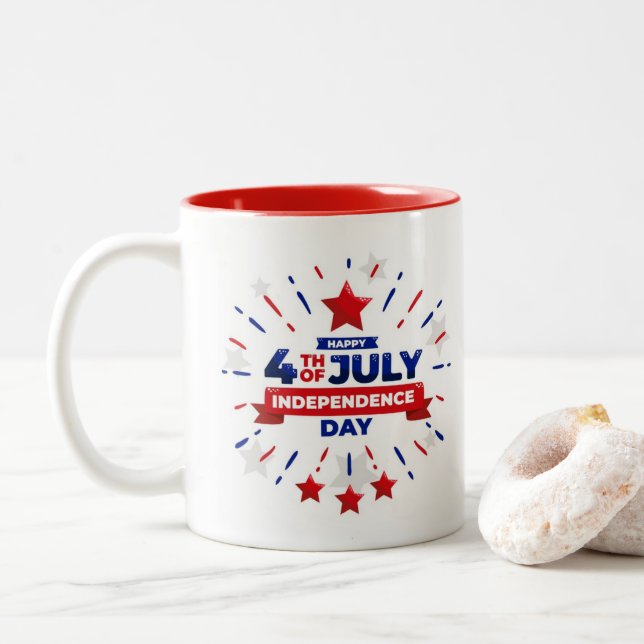 July 4th Coffee Mug (With Donut)