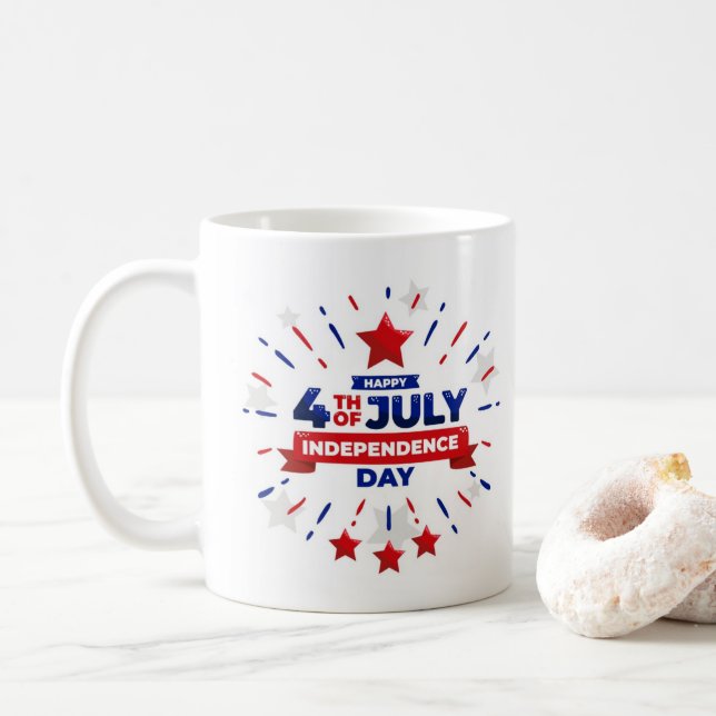 July 4th Coffee Mug (With Donut)