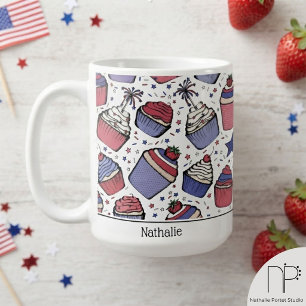 July 4th Cupcake Mug