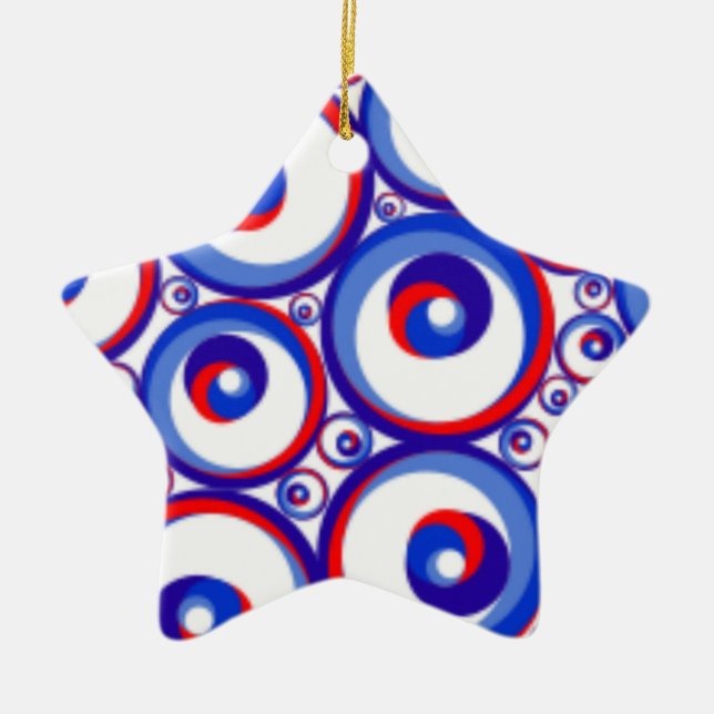 JULY 4TH DECORATOR THEME ORNAMENTS - STARS (Front)