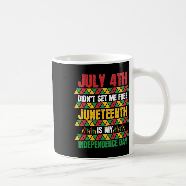 July 4th Didn't Set Me Free Juneteenth My Independ Coffee Mug (Right)