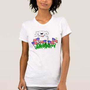 July 4th Dog with Flags T-Shirt