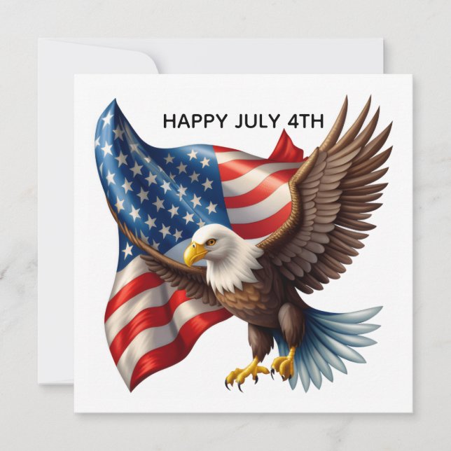 July 4th Eagle holiday card (Front)