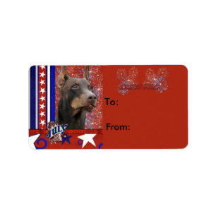 July 4th Firecracker - Doberman - Red - Rocky Label