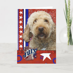 July 4th Firecracker - GoldenDoodle Card