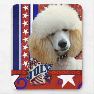 July 4th Firecracker - Poodle - Apricot Mouse Mat