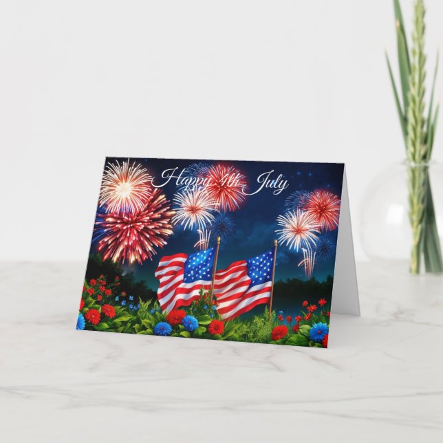 July 4th Fireworks Card (Front)