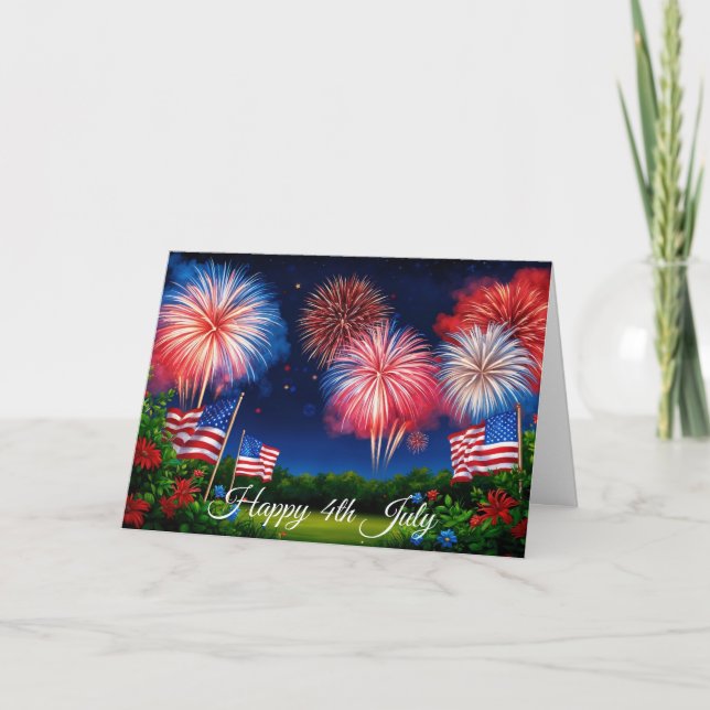 July 4th Fireworks Card (Front)