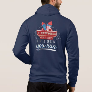 July 4th Fireworks Expert Dad Independence Day Gag Hoodie