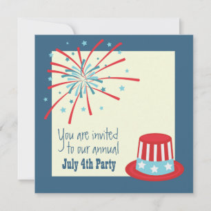 July 4th Fireworks Invite