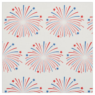 July 4th fireworks party pattern print textile fabric