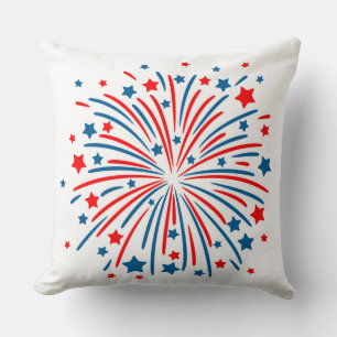 July 4th Fireworks Pillow