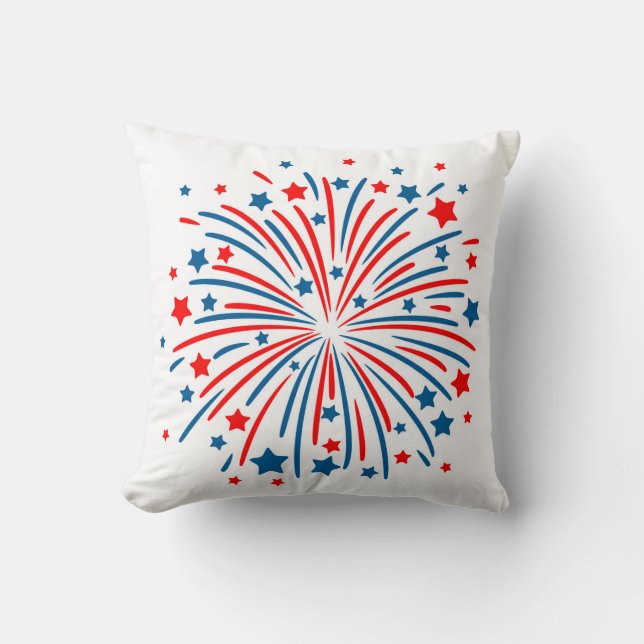 July 4th Fireworks Pillow (Front)