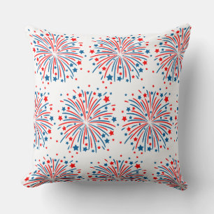 July 4th Fireworks Pillow