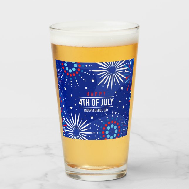 July 4th Glass Tumbler (Front Filled)