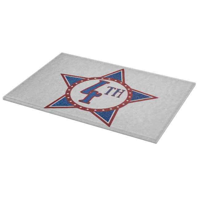 July 4th Glitter Cutting Board (Corner)
