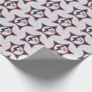 July 4th Glitter Wrapping Paper