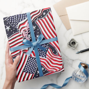 July 4th holiday wrapping paper