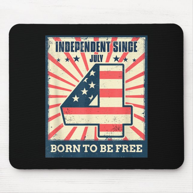 July 4th Independence Day American Freedom Since Mouse Mat (Front)