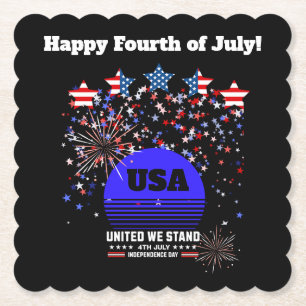 July 4th, Independence Day  Paper Coaster