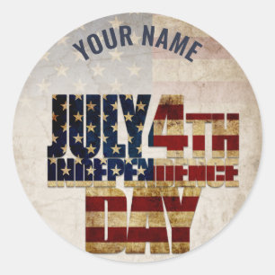 July 4th Independence Day V1.0 Classic Round Stick Classic Round Sticker