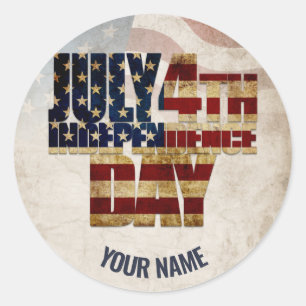 July 4th Independence Day V 2.0 2020 Classic Round Classic Round Sticker