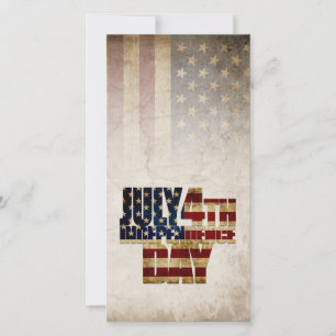 July 4th Independence Day Vintage Flag Design