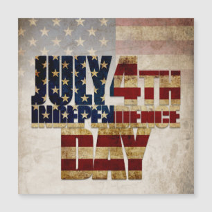 July 4th Independence Day Vintage Flag Design