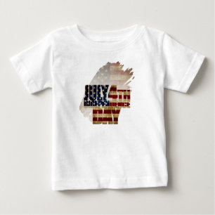 July 4th Independence Day Vintage Flag Design Baby T-Shirt