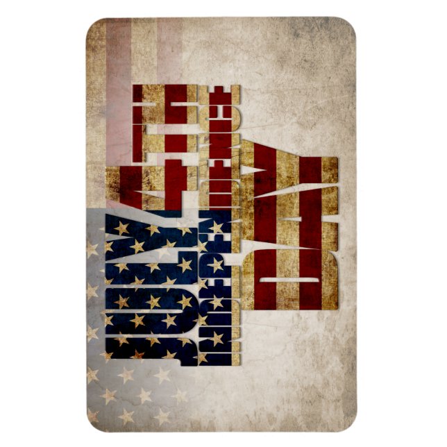 July 4th Independence Day Vintage Flag Design Magnet (Vertical)