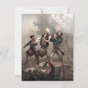 July 4th Independence Day Vintage Spirit of '76 Holiday Card