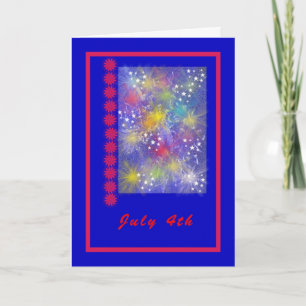 July 4th, Independence Day with Fireworks Card