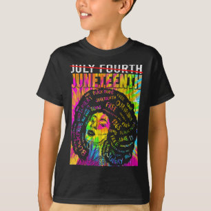 July 4th Juneteenth Is My Independence Day Afro Bl T-Shirt