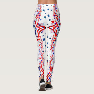 JULY 4th LEGGINGS Stars and Stripes Parade Pants